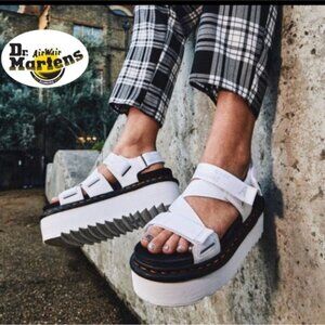 Dr. Martens Kimber Platform Strap Sandals White Size 8 (39 EU)
